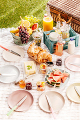 Delicious healthy summer picnic