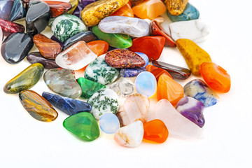 collection of semiprecious natural stones