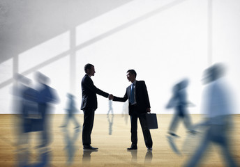 Business People Handshake Greeting Agreement Corporate Concept