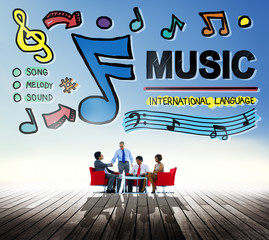 Music Notes Song Entertainment Media Concept