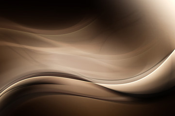 Brown Dark Light Abstract Waves Background