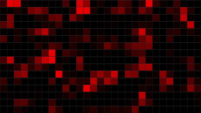 Computer generated abstract video animation of seamless loop mosaic random moving