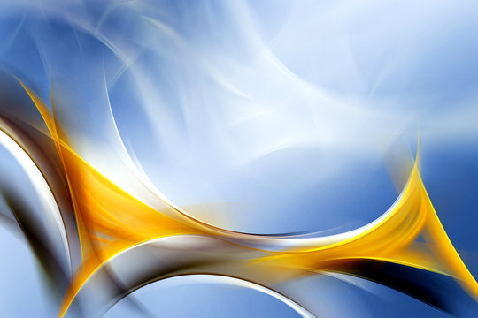 Fototapeta Amazing Powerful Orange Light Abstract Waves Background