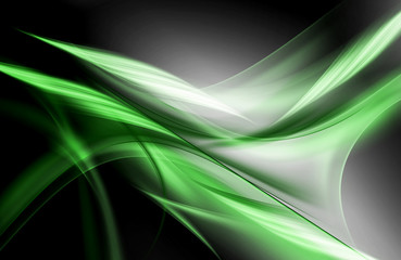 Amazing Green Abstract Waves Background