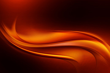 Dark Orange Modern Abstract Waves Background - obrazy, fototapety, plakaty
