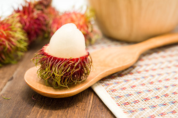 Fresh rambutan, tropical fruit