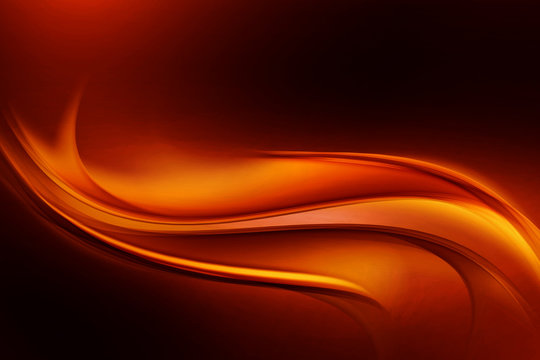Fototapeta Dark Orange Modern Abstract Waves Background