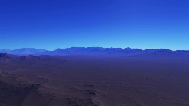 flying over an unknown planet