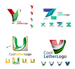 Letter business emblem collection