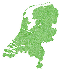Scribble Landkarte Niederlande