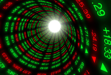 Colored ticker board