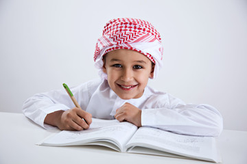 Arabic Boy Doing Homework