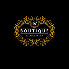 Monogram design elements, graceful template. Elegant line art logo design. Business sign, identity for Restaurant, Royalty, Boutique, Cafe, Hotel, Heraldic, Jewelry, Fashion, Wine. Vector illustration