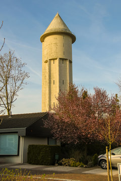 Water tower in the Dutch town of Meerkerk, Netherlands