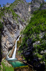 Fototapeta na wymiar Savica waterfall