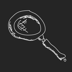 Simple doodle of a magnifying glass