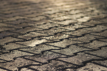 texture tile paved roadway