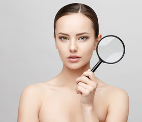 Beautiful Woman with Clean Fresh Skin 