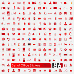 Set of office stickers