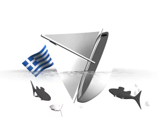 Fototapeten Griekenland - zinkend schip © emieldelange