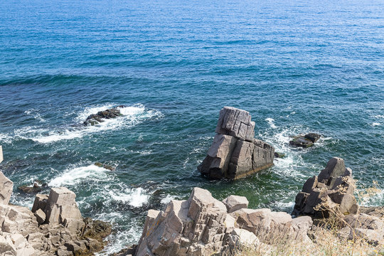 Fototapeta Sea shore rocks stones