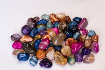 Colored stones agates