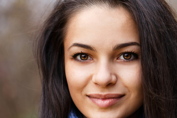 woman portrait blue scarf