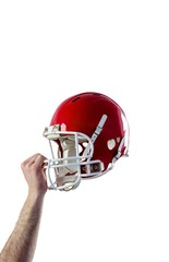 Fototapeta premium A helmet of an american football player 