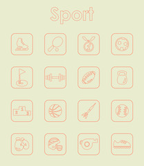 Set of sport simple icons