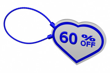 Heart tag with sign discount 60 % off