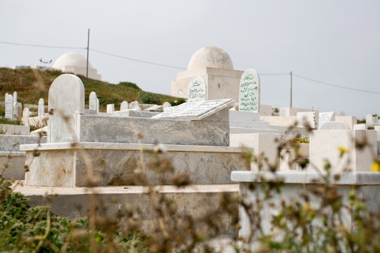 The cemetery on the beach. Mahdia. Tunisia. Africa.