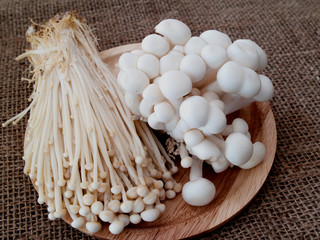 White mushrooms