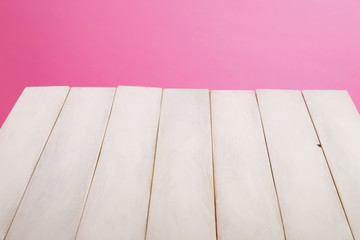 Picnic table/Picnic Table background. Pink background.