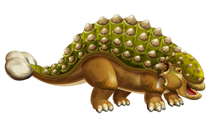 The cartoon dinosaur - isolated - illustration