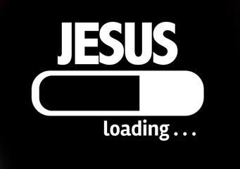 Progress Bar Loading with the text: Jesus 