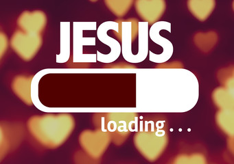Progress Bar Loading with the text: Jesus 