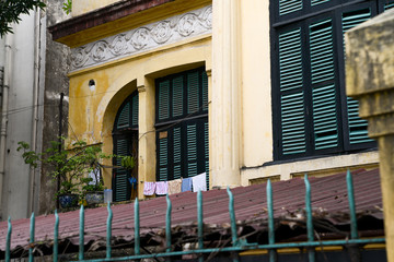 Streets, buildings and houses in Vietnamese cities