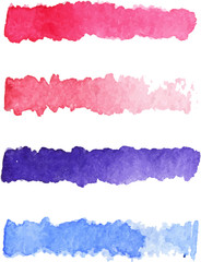 Watercolor vector stripe brush colorful rainbow palette background