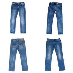 Blue Jeans Isolated on White