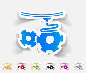 realistic design element. three d printer