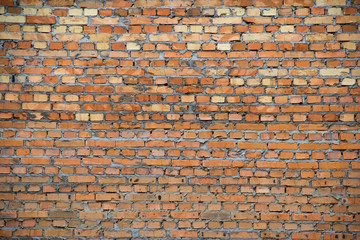 part old dirty brick walls  red  yellow