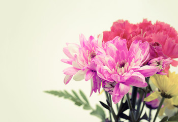 vintage effect style of Colorful flower bouquet arrangement