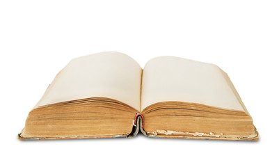 Opened old book