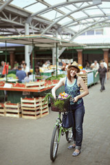 Fototapeta na wymiar Young Female At Market Place