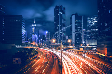 Prosperous Hong Kong city night scenes 2015