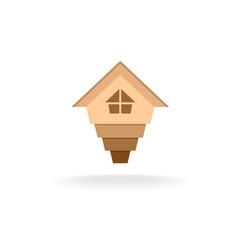 Arrow up house logo