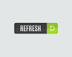 Refresh web button, flat modern design