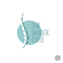 Spine logo template. Medical diagnosctic, care sign.