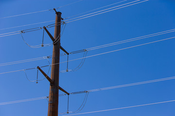 High Voltage Electric Post High Tension Pole Electricity Power Grid