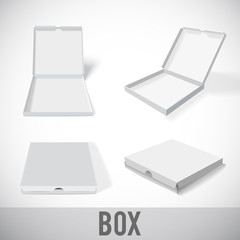 vector illustration of 6 White Package Box.set